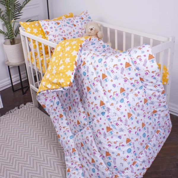 Фото - Комплект постельного белья детский MirSon Бязь 18-0002 Sweet Home 110х140 (2200010260144)